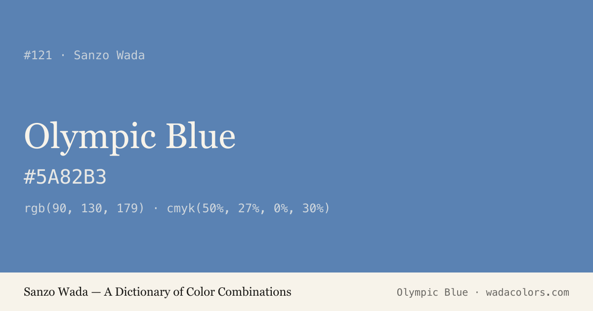 Olympic Blue — Sanzo Wada color swatch, hex #5A82B3